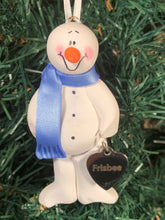 Load image into Gallery viewer, Frisbee Snowman Tree Ornament
