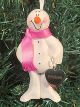 Load image into Gallery viewer, Frisbee Snowman Tree Ornament
