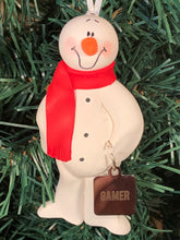 Load image into Gallery viewer, Gamer Snowman Tree Ornament
