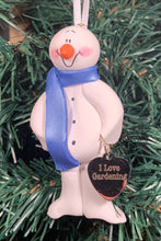 Load image into Gallery viewer, Gardener Snowman Tree Ornament
