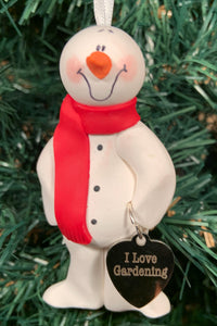 Gardener Snowman Tree Ornament