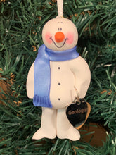Load image into Gallery viewer, Geologist Snowman Tree Ornament
