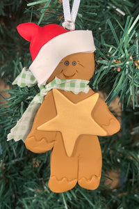 Gingerbread Man with Red Hat Tree Ornament