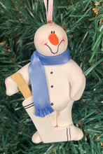 Load image into Gallery viewer, Hockey Goalie Snowman Tree Ornament

