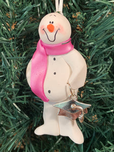 Graduate Snowman Tree Ornament