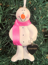 Load image into Gallery viewer, Grampy Snowman Tree Ornament

