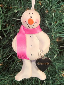 Grampy Snowman Tree Ornament