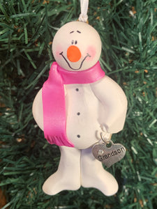 Grand Son  Snowman Tree Ornament