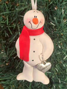 Grand Son  Snowman Tree Ornament