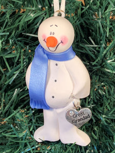 Great Grandad Snowman Tree Ornament