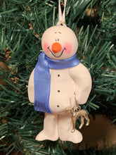 Load image into Gallery viewer, Greyhound Dog Snowman Tree Ornament
