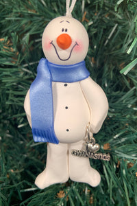 Gymnastics Snowman Tree Ornament