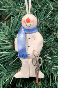 Hair Stylist Snowman Tree Ornament