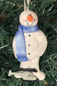 Helicopter Snowman Tree Ornament