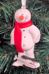 Helicopter Snowman Tree Ornament