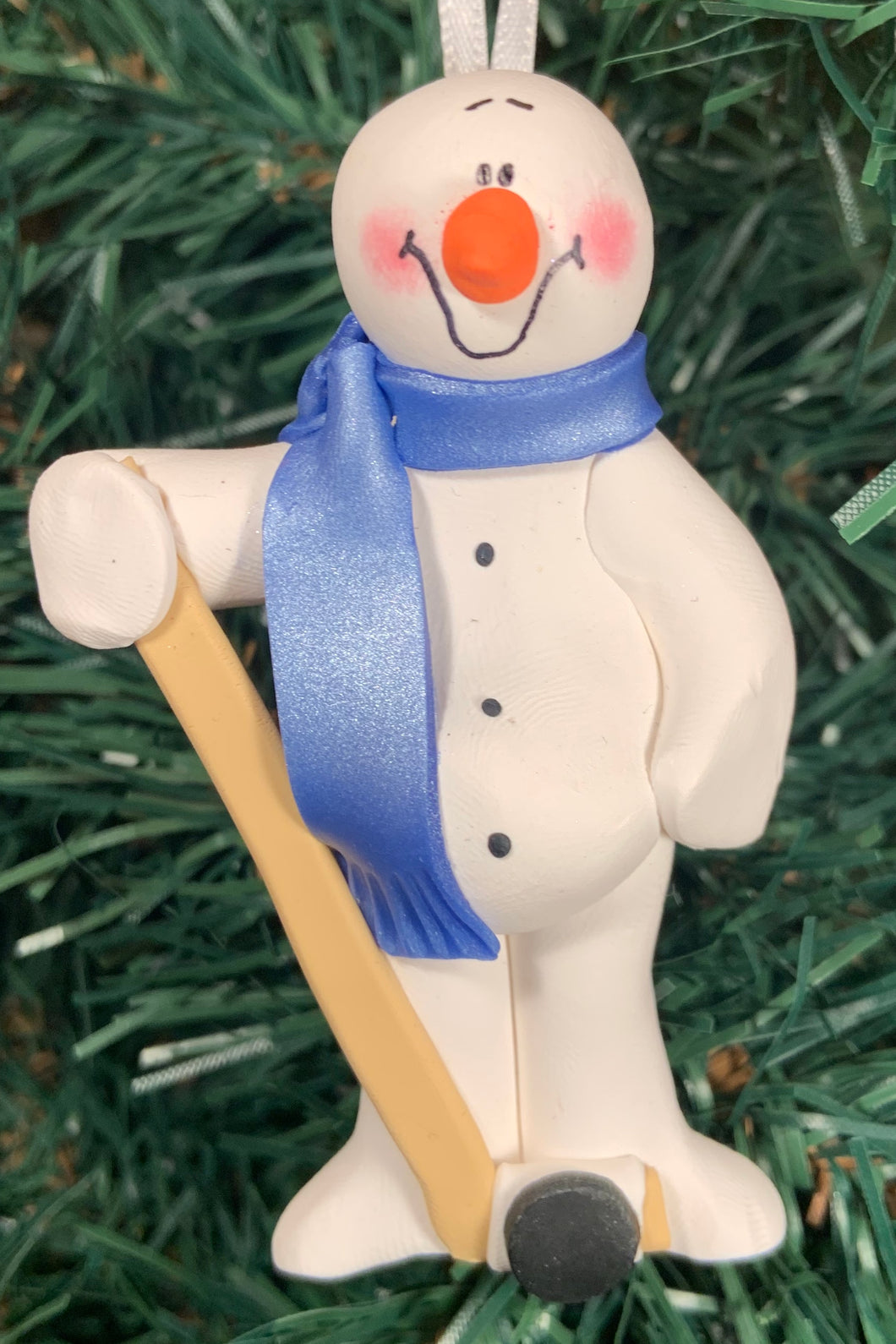 Hockey Snowman Tree Ornament