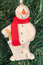 Load image into Gallery viewer, Hockey Goalie Snowman Tree Ornament
