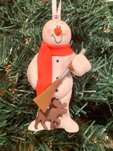 Load image into Gallery viewer, Hunter Snowman Tree Ornament
