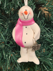 I Love to Run Snowman Tree Ornament