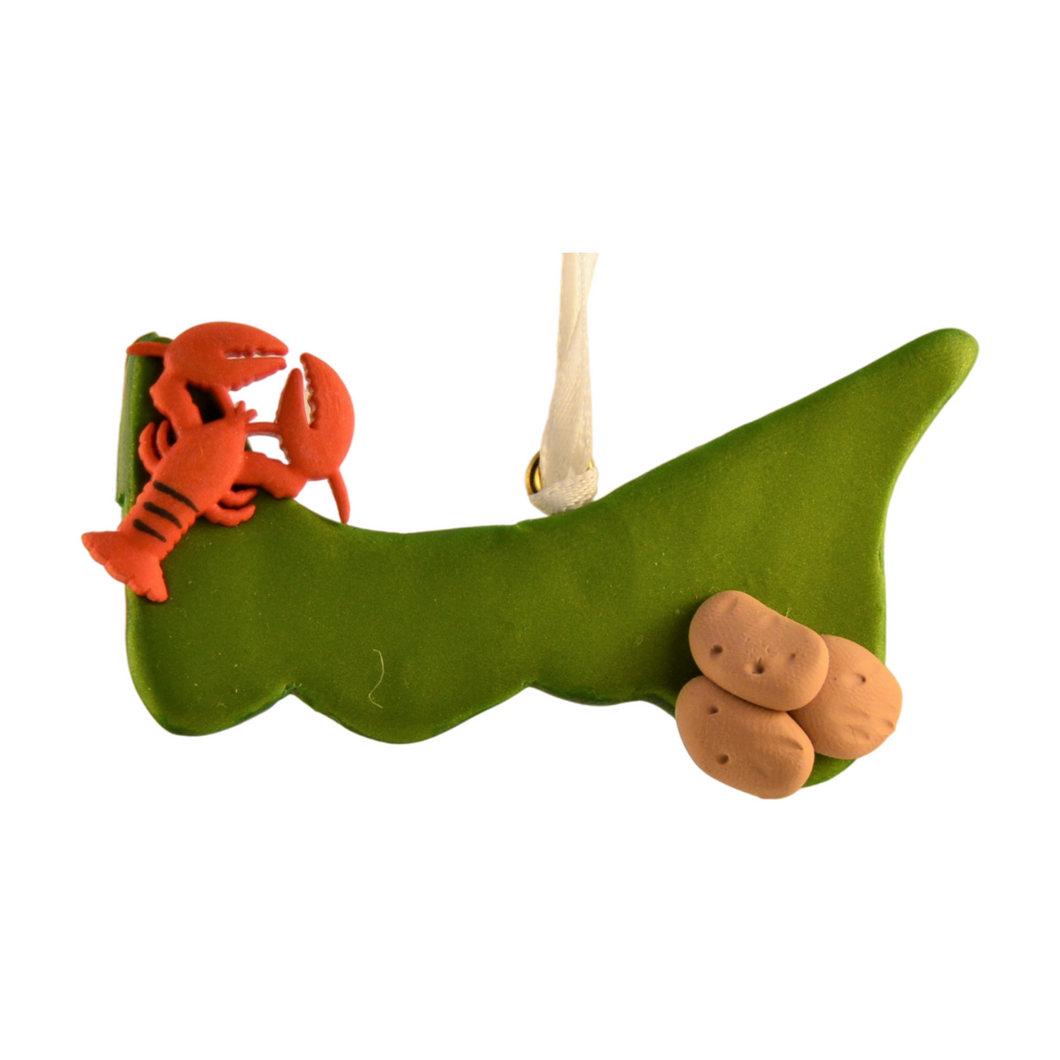 Island with Lobster and Potatoes Tree Ornament