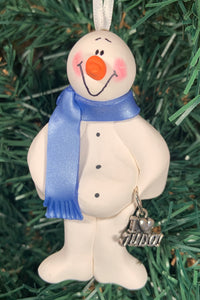 Judo Snowman Tree Ornament