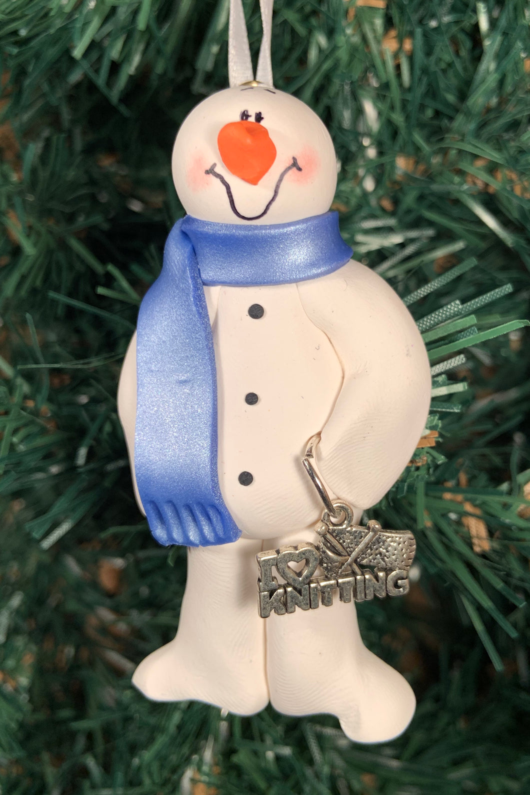 Knitting Snowman Tree Ornament