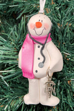 Load image into Gallery viewer, Licensed Practical Nurse (LPN) Nurse Snowman Tree Ornament
