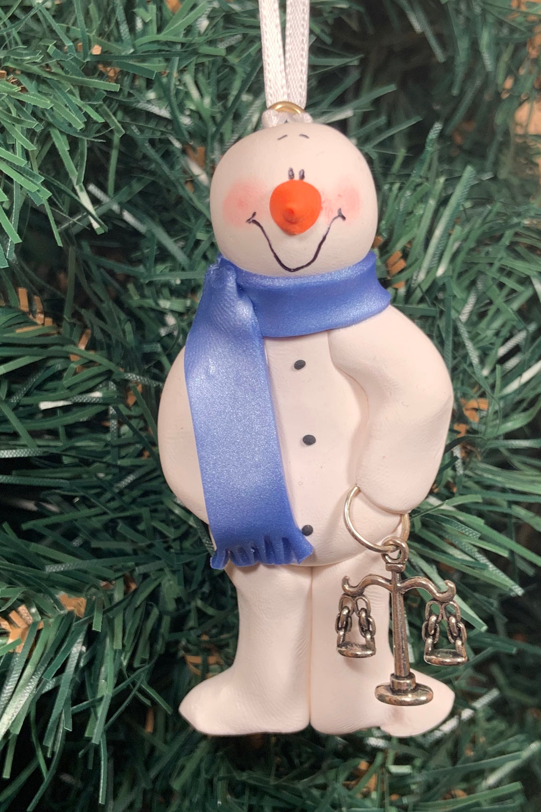 Lawyer Snowman Tree Ornament