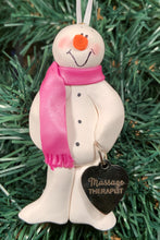 Load image into Gallery viewer, Massage Therapy Snowman Tree Ornament
