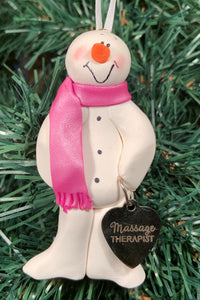 Massage Therapy Snowman Tree Ornament