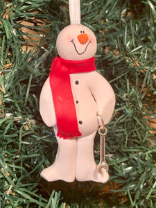 Mechanic Fixed Wrench Snowman Tree Ornament