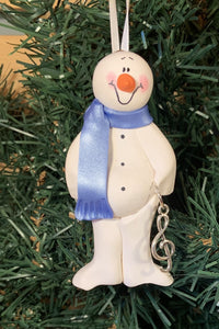 Musician Treble Clef Snowman Tree Ornament