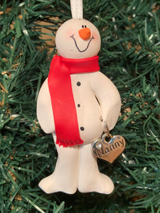 Nanny Snowman Tree Ornament