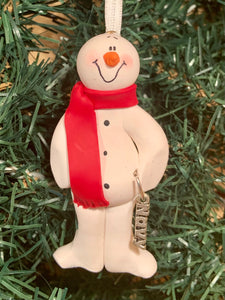 Navy #1 Snowman Tree Ornament