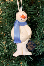 Load image into Gallery viewer, Navy #2 Snowman Tree Ornament
