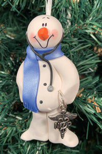 Nurse Practitioner Snowman Tree Ornament