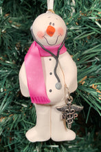 Load image into Gallery viewer, Nurse Practitioner Snowman Tree Ornament
