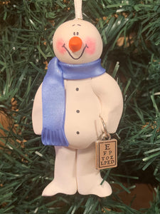 Ophthalmologist Snowman Tree Ornament