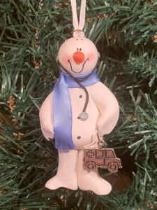 Paramedic Snowman Tree Ornament