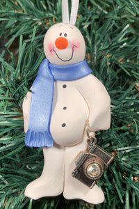 Photographer Snowman Tree Ornament