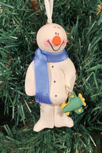Load image into Gallery viewer, Airplane Snowman Tree Ornament
