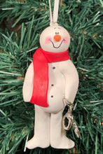 Load image into Gallery viewer, Police Cuffs Snowman Tree Ornament
