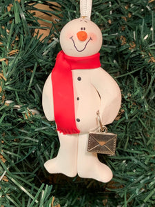Postal Worker Snowman Tree Ornament