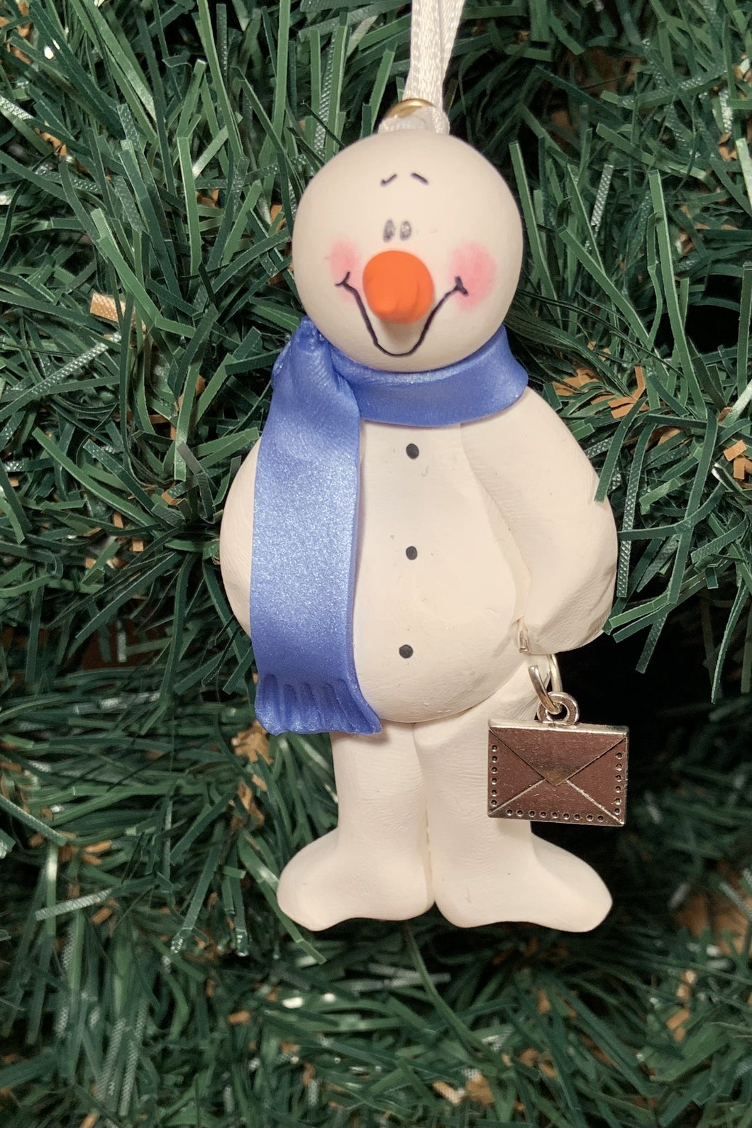 Postal Worker Snowman Tree Ornament