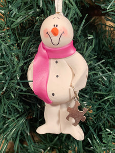 Puzzle Snowman Tree Ornament