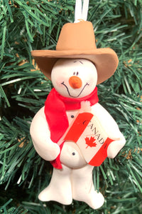 RCMP Snowman Ornament