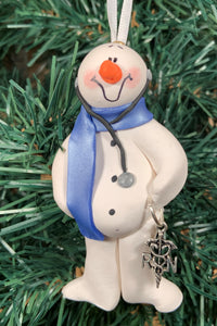 Registered Nurse Snowman Tree Ornament