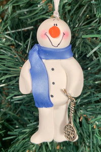 Racquet Snowman Tree Ornament