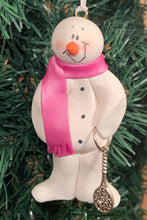 Load image into Gallery viewer, Racquet Snowman Tree Ornament
