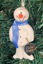 Load image into Gallery viewer, Rugby Snowman Tree Ornament
